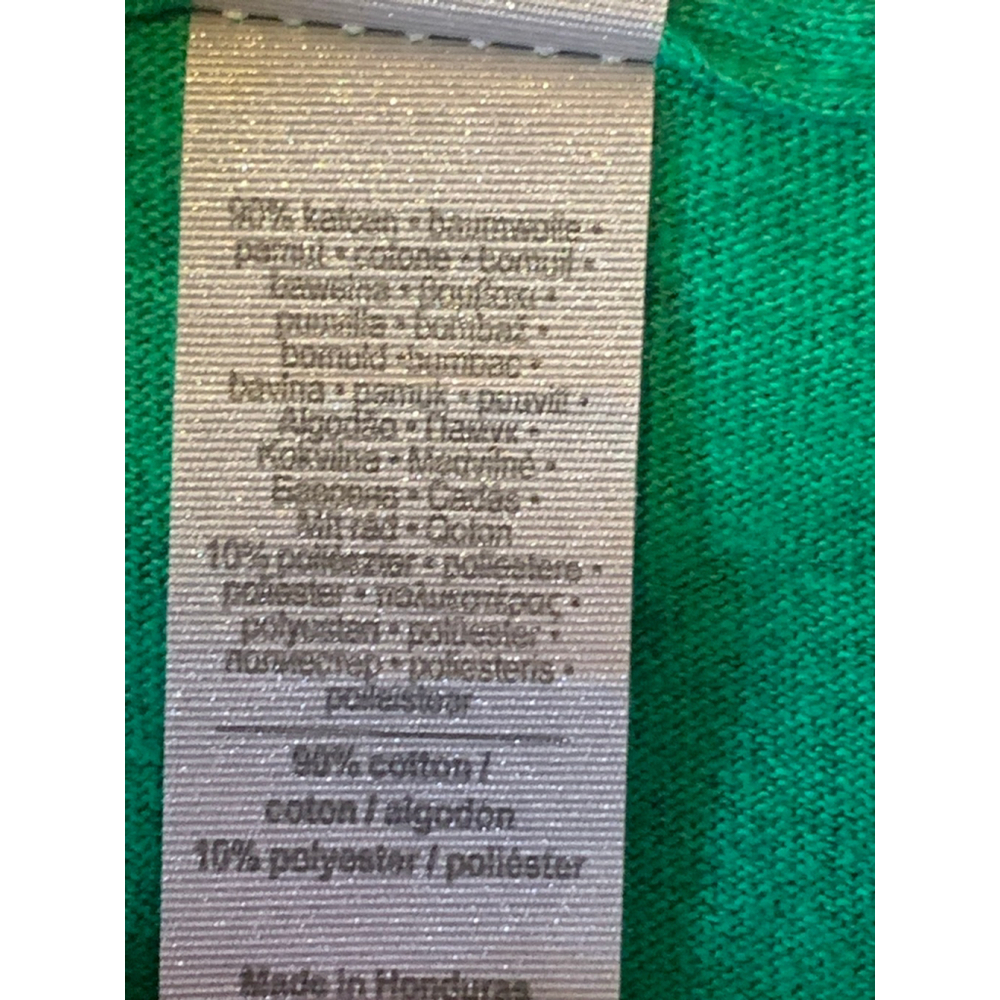 Gilden Christmas T-shirt Large Green Fa La La La La - Picture 3 of 6